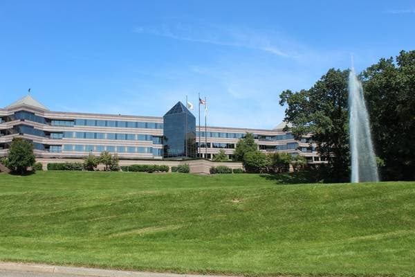 The MCC Blue campus and its fountain