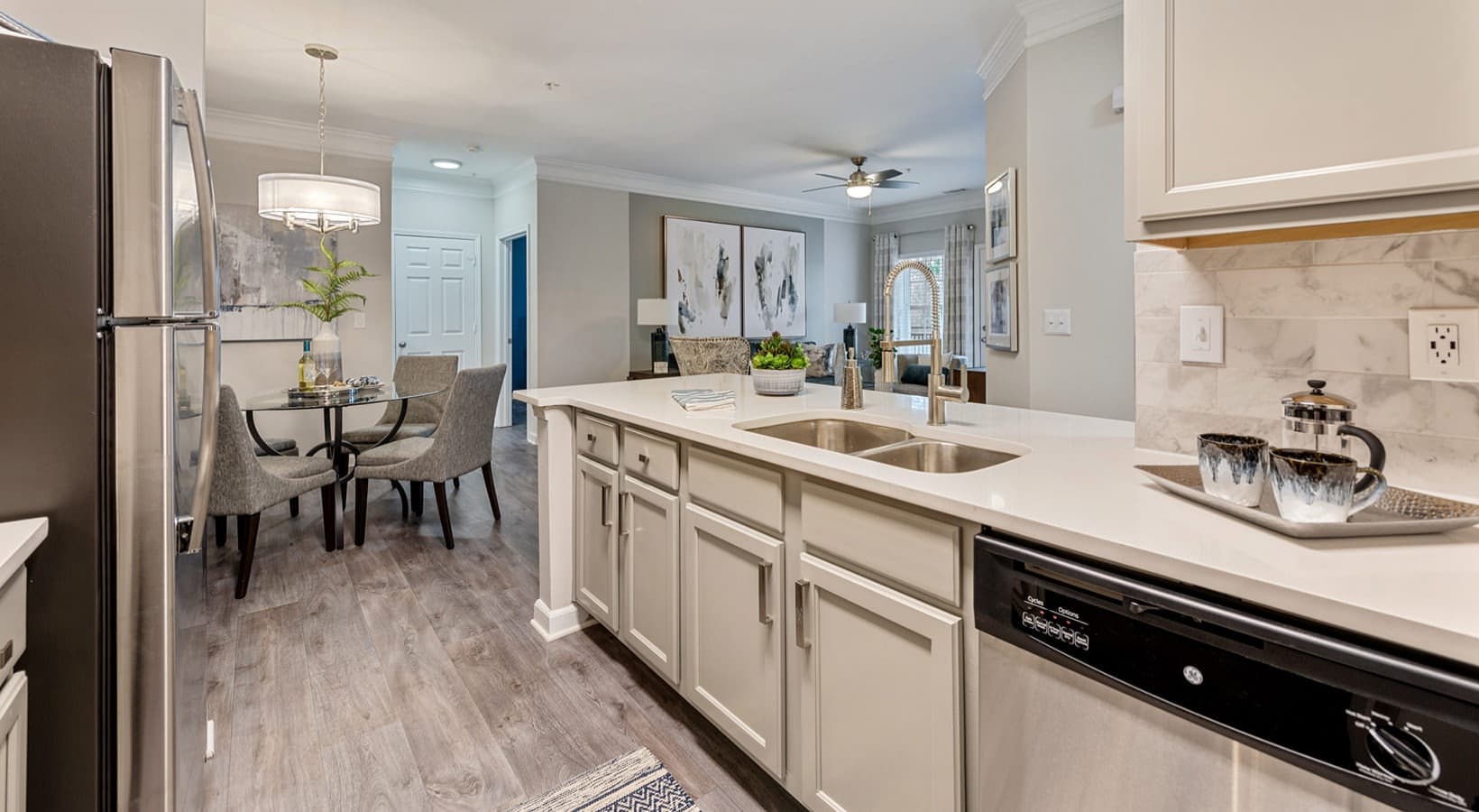 A renovated kitchen at Heron Lakes