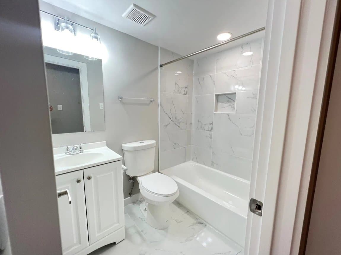 A renovated bathroom at Henson Creek