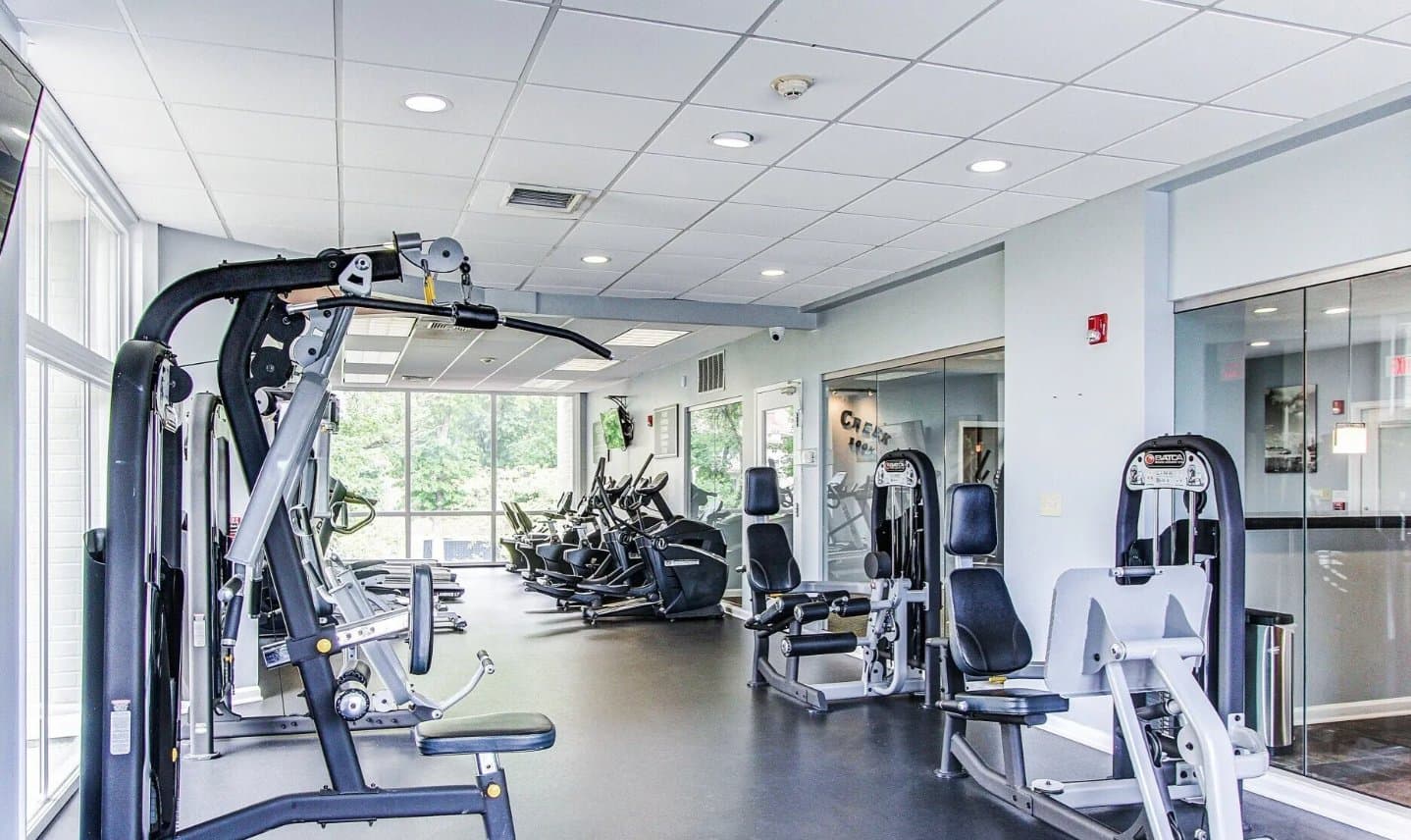 The fitness room at Henson Creek