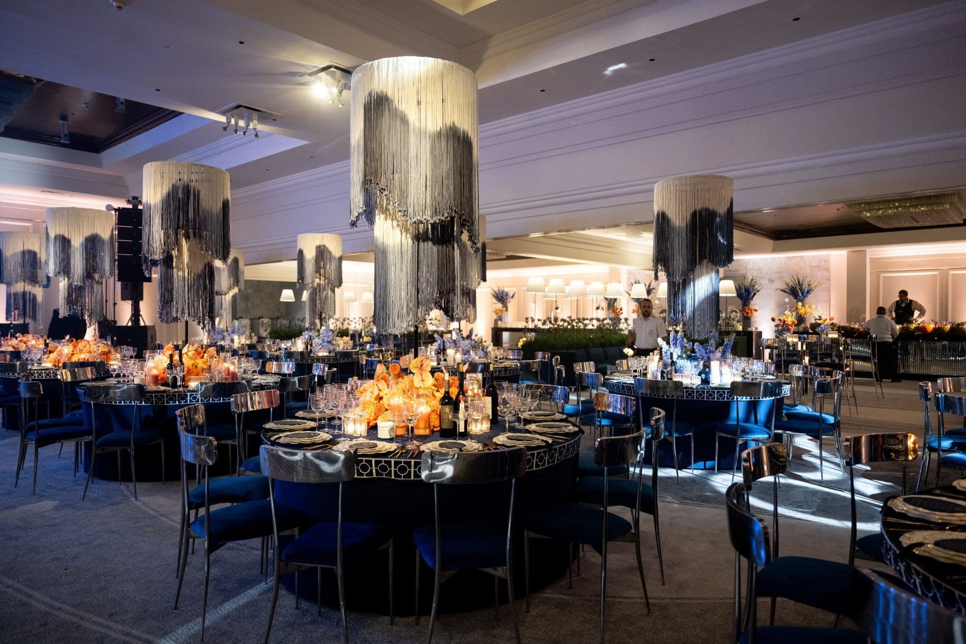 A gala set in the World of Blue ballroom