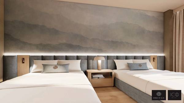 World of Blue Guest Room